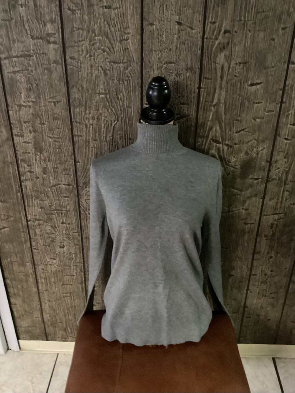 Merona Gray Ribbed Turtleneck Sweater